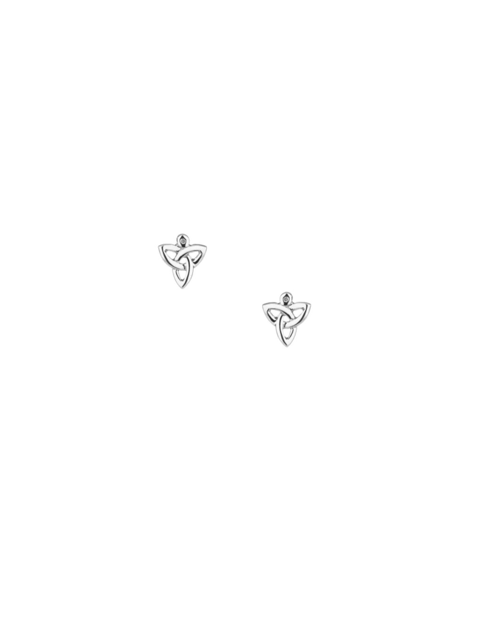Keith Jack Trinity Diamond Stud Earrings SS