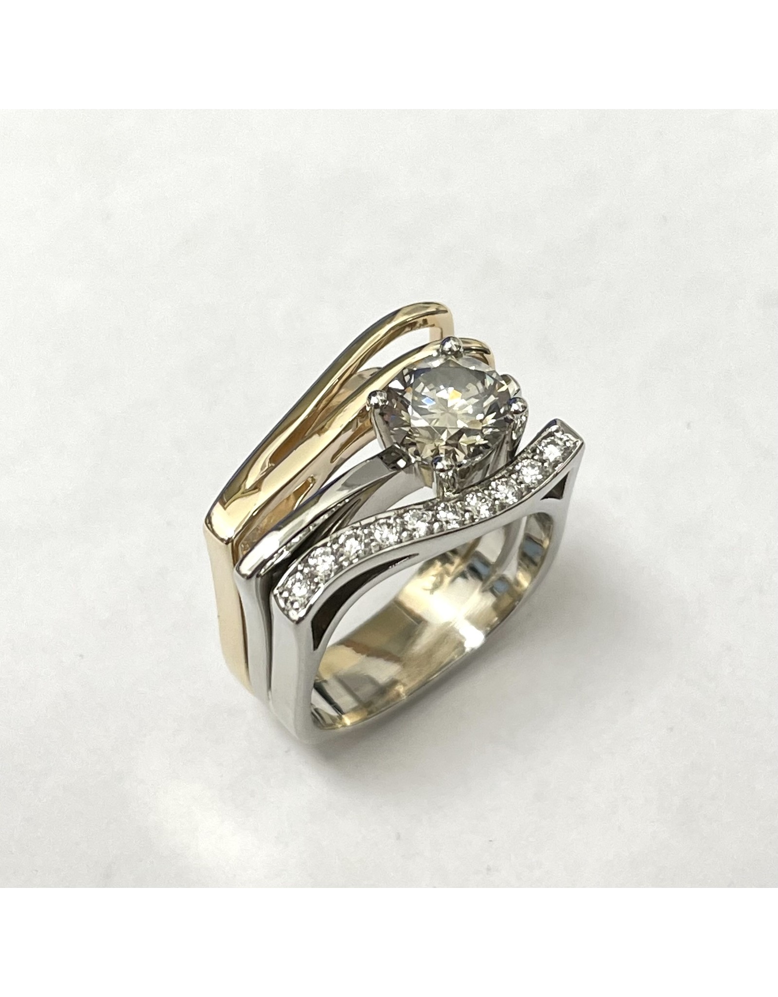 Contemporary Diamond Ring 14KWY