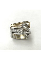 Contemporary Diamond Ring 14KWY