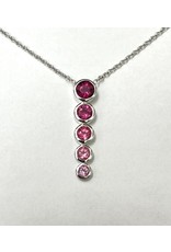 1.40ctw Pink Tourmaline Necklace 14KW