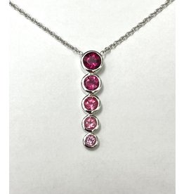 1.40ctw Pink Tourmaline Necklace