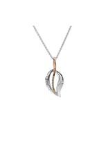 Keith Jack Trinity Knot Leaf Pendant 10KR/SS