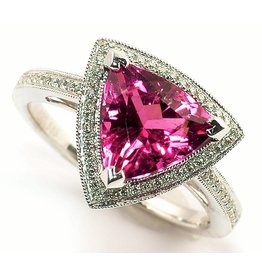 Rubellite Tourmaline & Diamond Ring