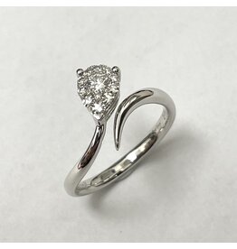 Pear Cluster Diamond Ring