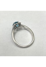 1.73ct Blue Zircon & Diamond Ring 14KW