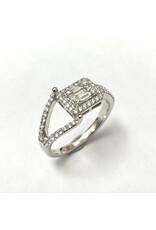 Split Shank Multi Diamond Ring 14KW