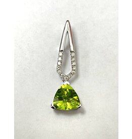 2.40ct Peridot & Diamond Pendant