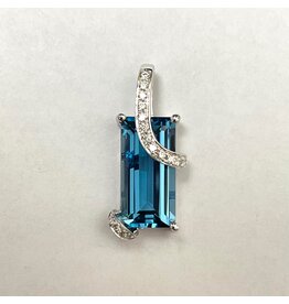 5.11ct Topaz & Diamond Pendant