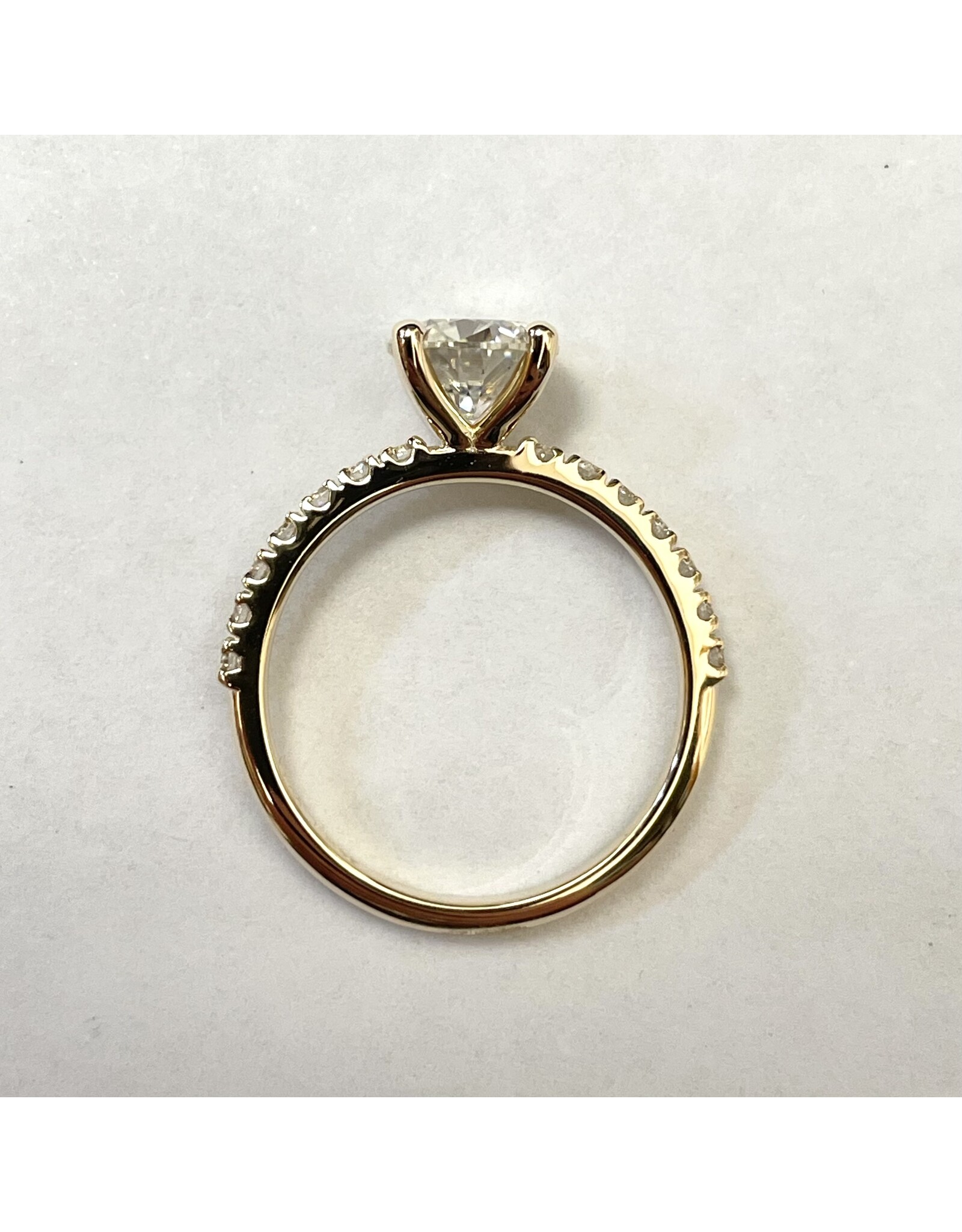 Moissanite & Diamond Ring 14KY