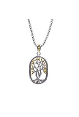 Keith Jack Tree of Life Open Oval Pendant SS