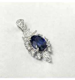 1.79ct Sapphire & Diamond Pendant