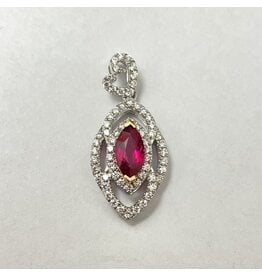 0.71ct Ruby & Diamond Pendant