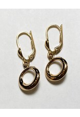 Drop Circle Earrings 14KR