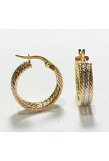 Tri-Tone Hoop Earrings 10KWRY