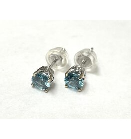 Blue Zircon Studs