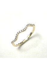 Diamond Wave Stackable Ring 10KY