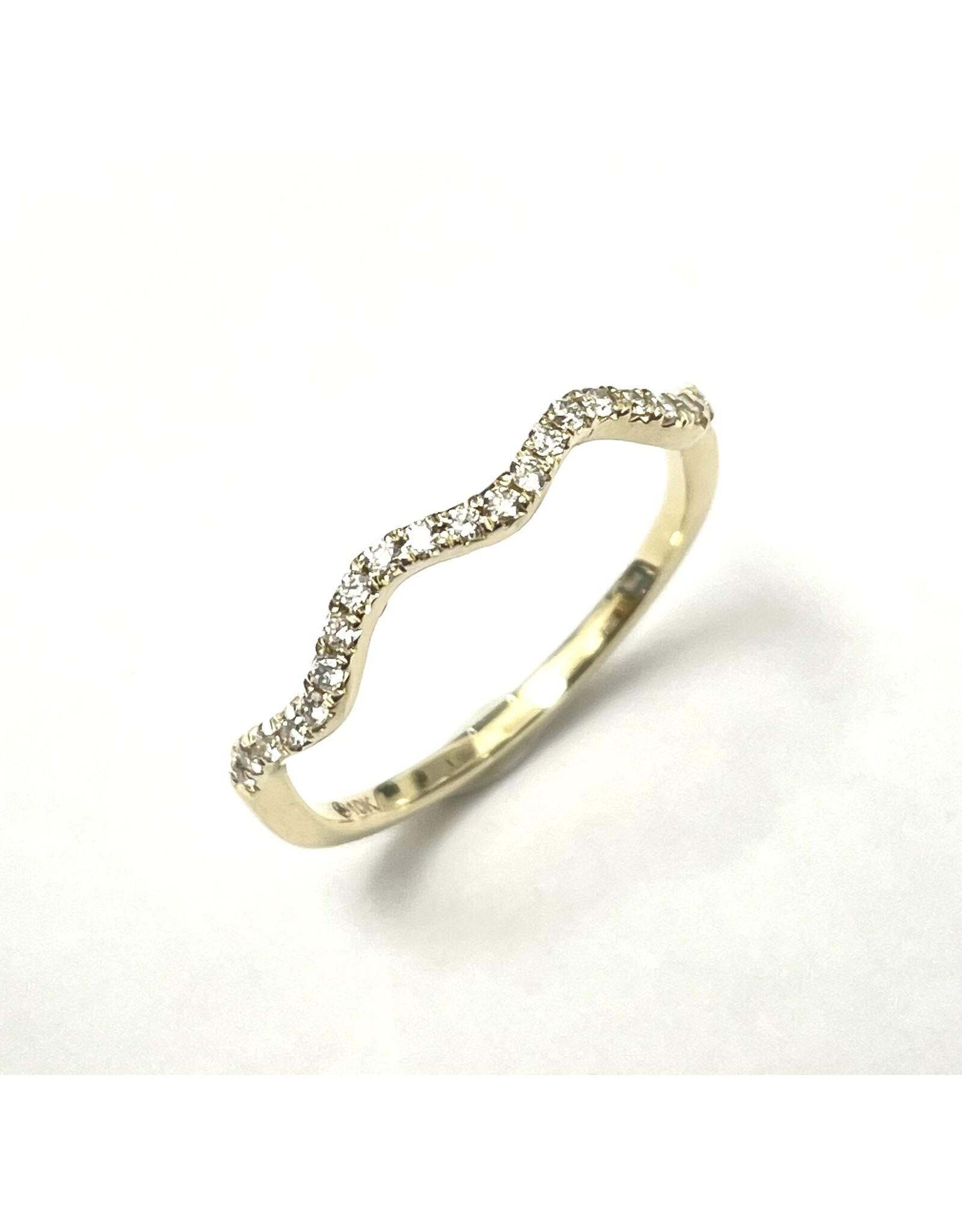 Diamond Wave Stackable Ring 10KY