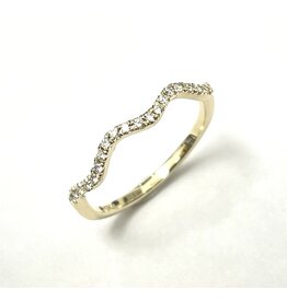 Diamond Wave Stackable Ring