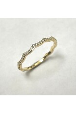 Contoured Diamond Stackable Ring 10KY