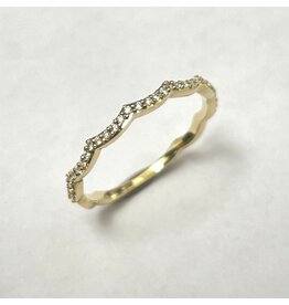 Contoured Diamond Stackable Ring