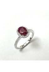 1.18ct Ruby & Diamond Ring 14KW