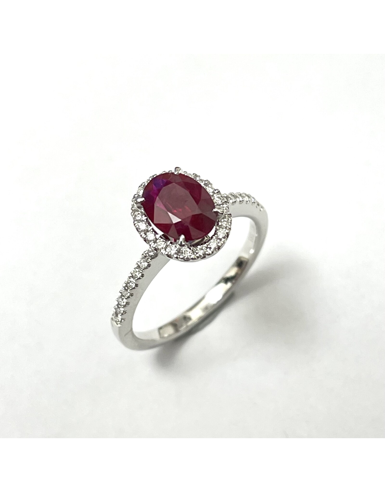 1.18ct Ruby & Diamond Ring 14KW