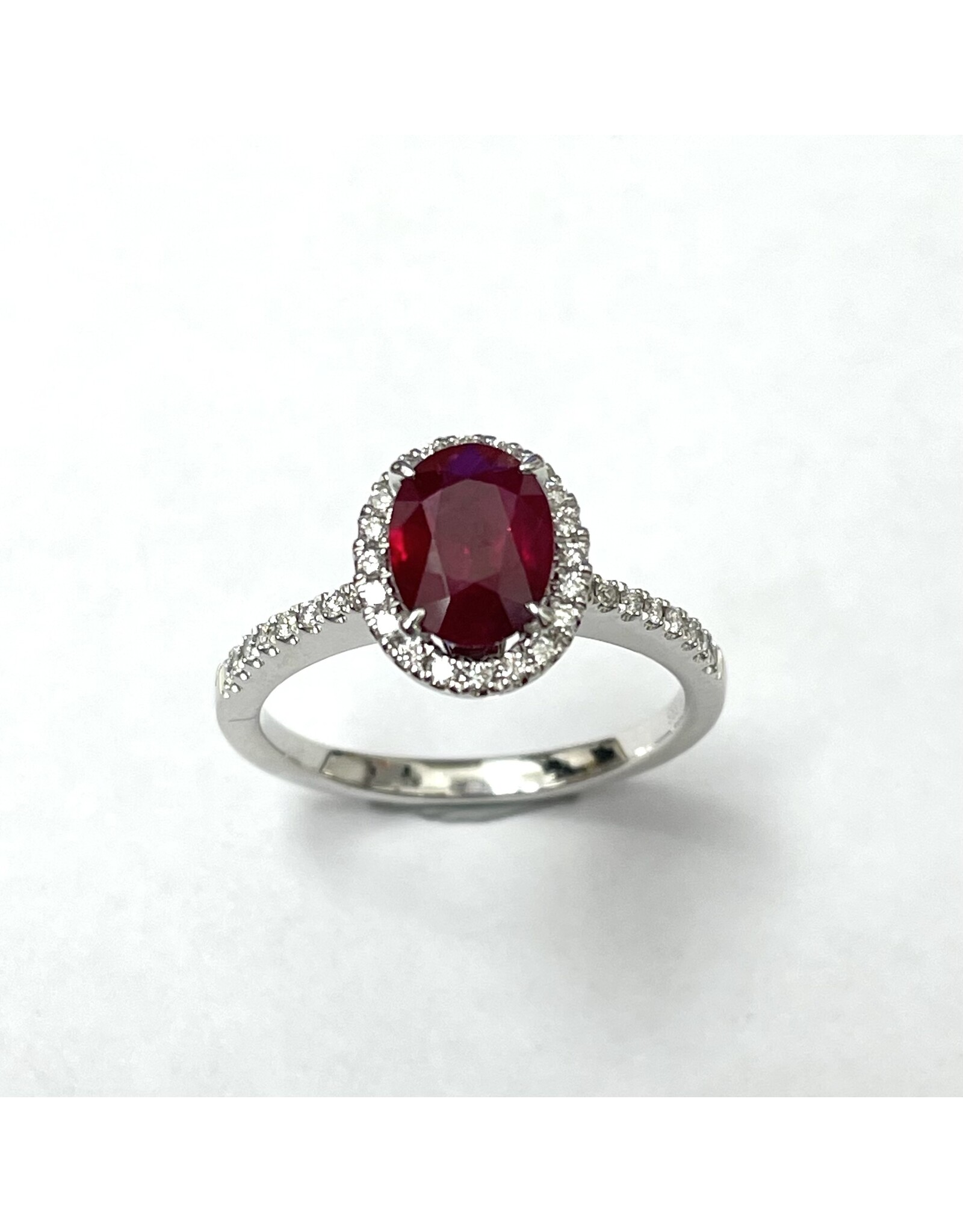 1.18ct Ruby & Diamond Ring 14KW