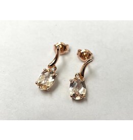1.20ctw Morganite & Diamond Earrings