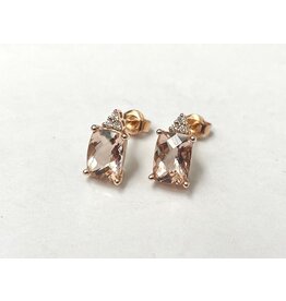 2.45ctw Morganite & Diamond Earrings
