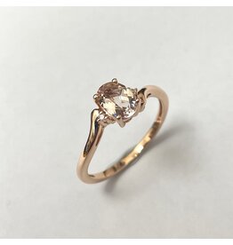 0.59ct Morganite and Diamond Ring