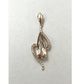 2.35ct Morganite & Diamond Pendant