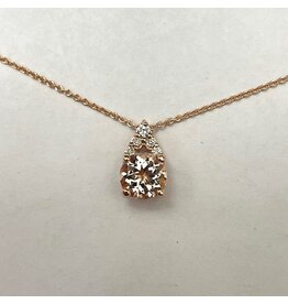 1.00ct Morganite and Diamond Pendant