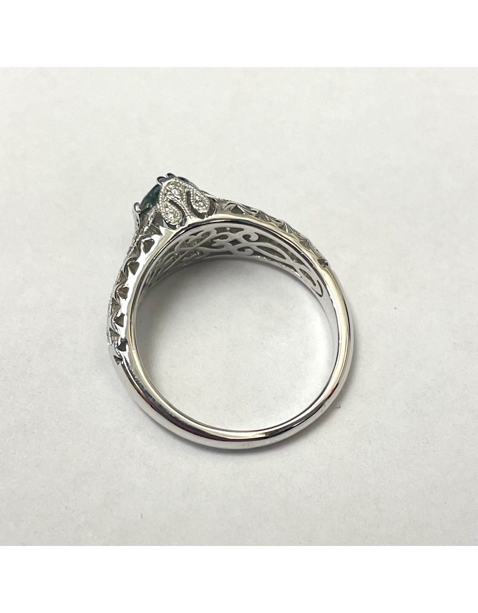 0.84ct Tourmaline & Diamond Ring 14KW
