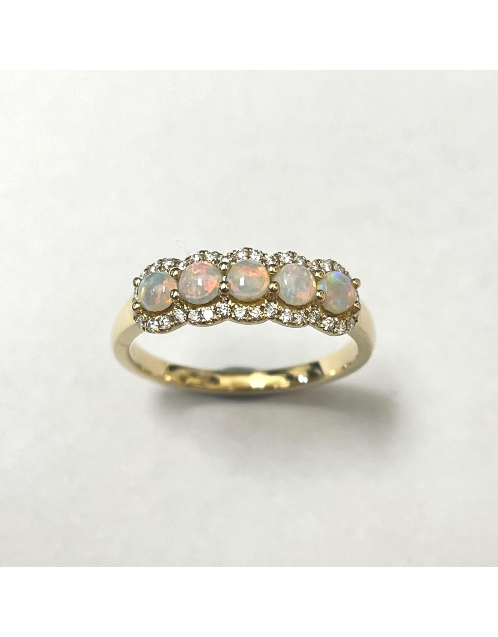 Opal & Diamond Ring 14KY