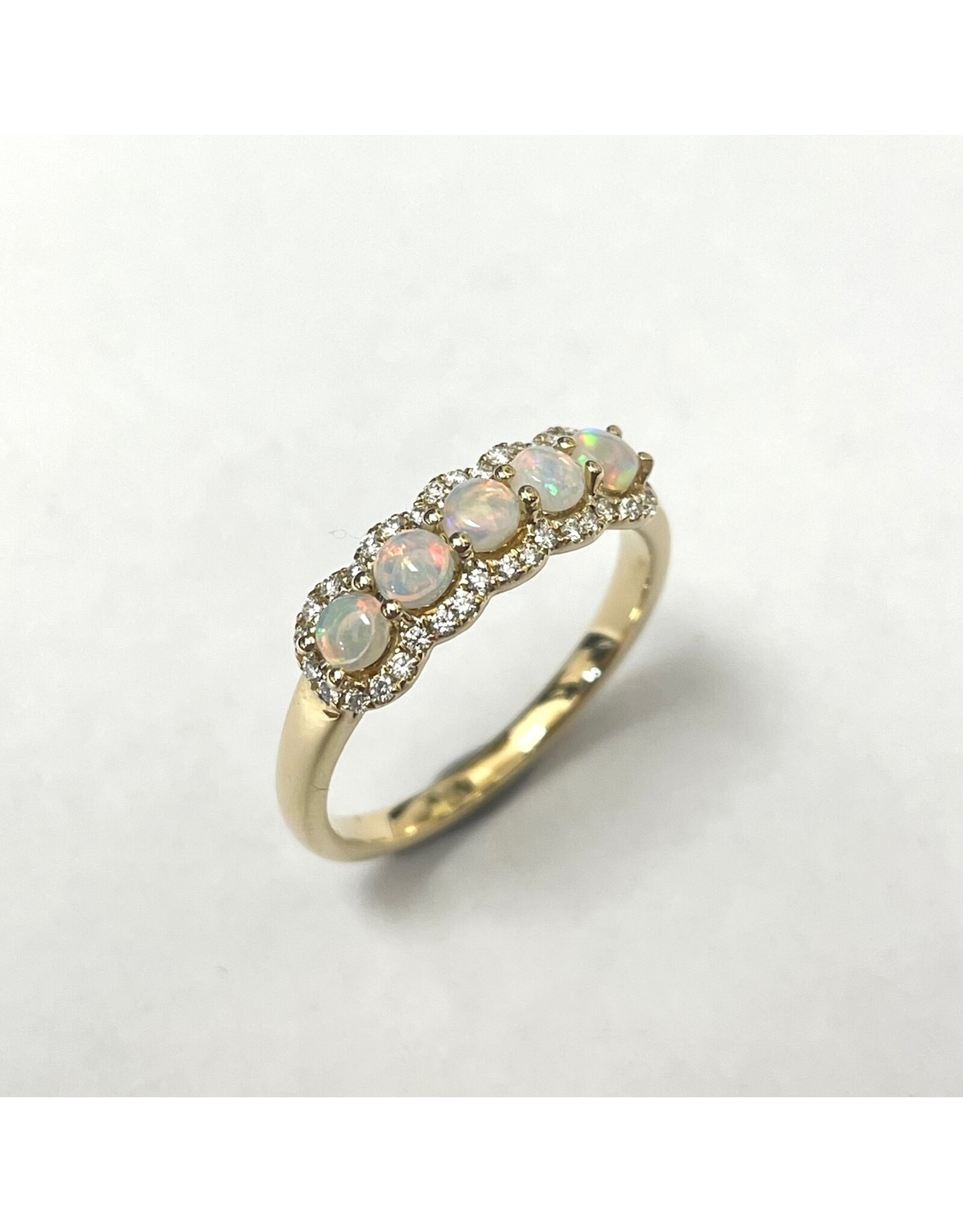 Opal & Diamond Ring 14KY