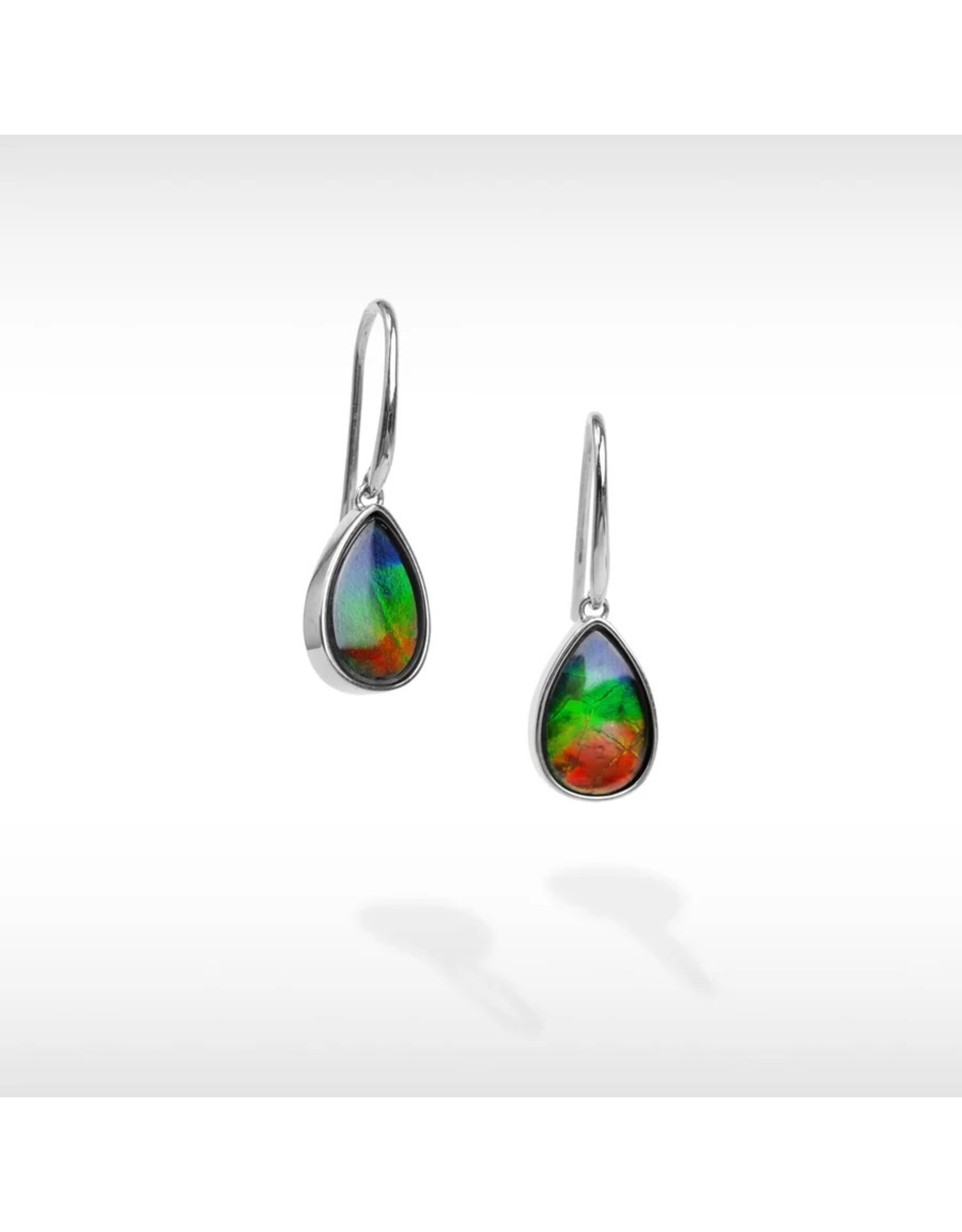 Korite Essentials Pear Ammolite Earrings SS