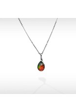 Korite Essentials Teardrop Ammolite Pendant SS