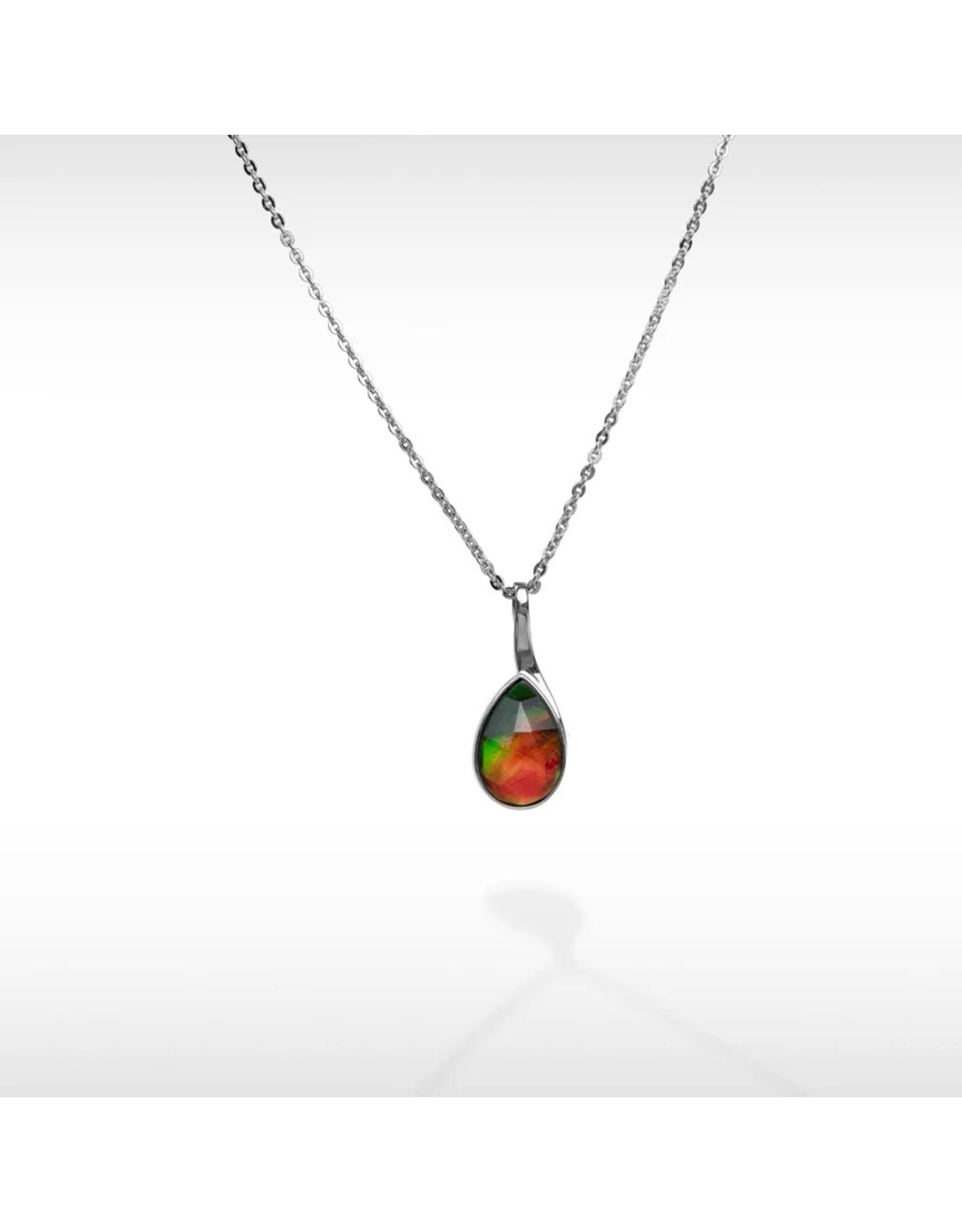 Korite Essentials Teardrop Ammolite Pendant SS