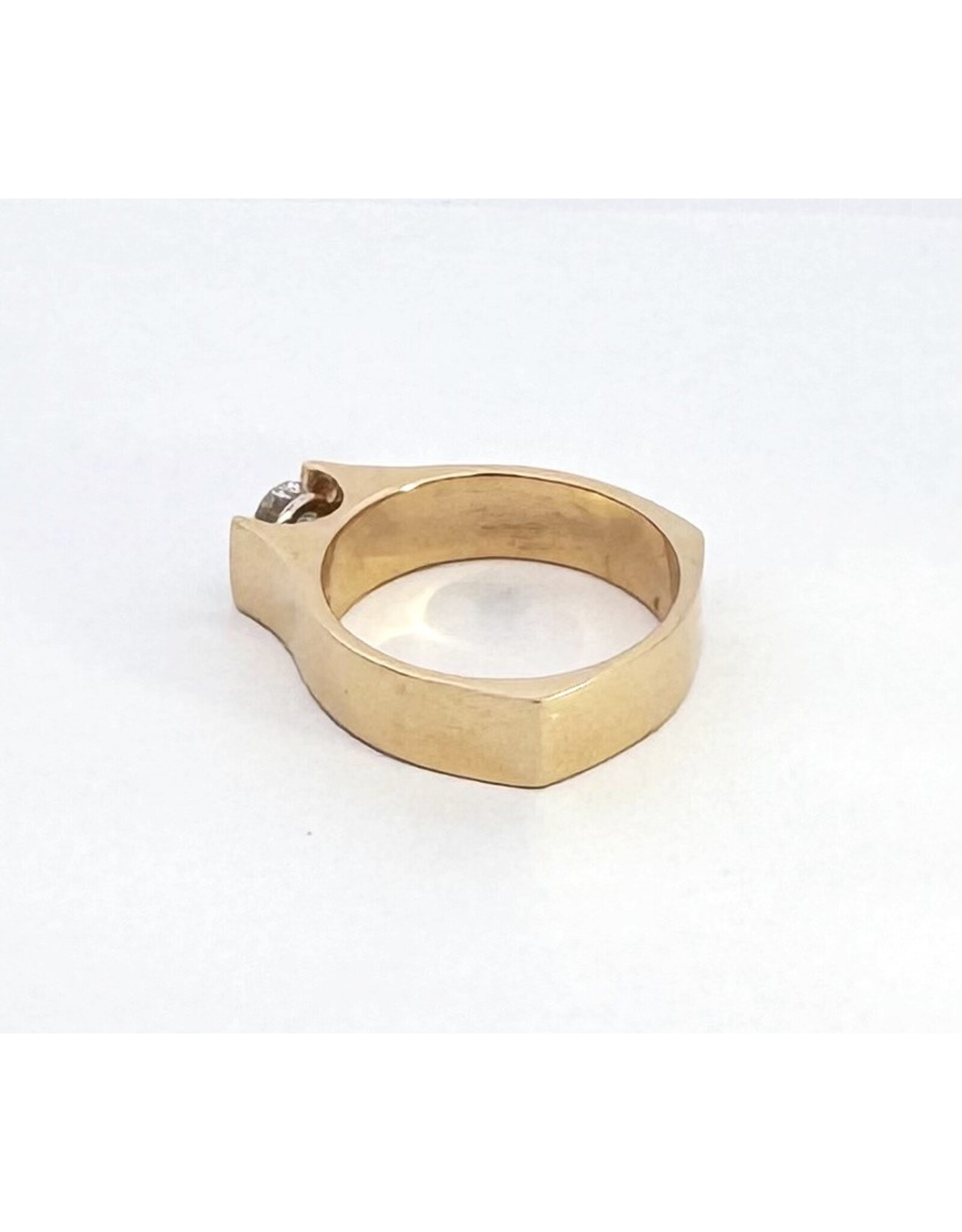 Channel Set Solitaire Semi-Mount Ring 14KY