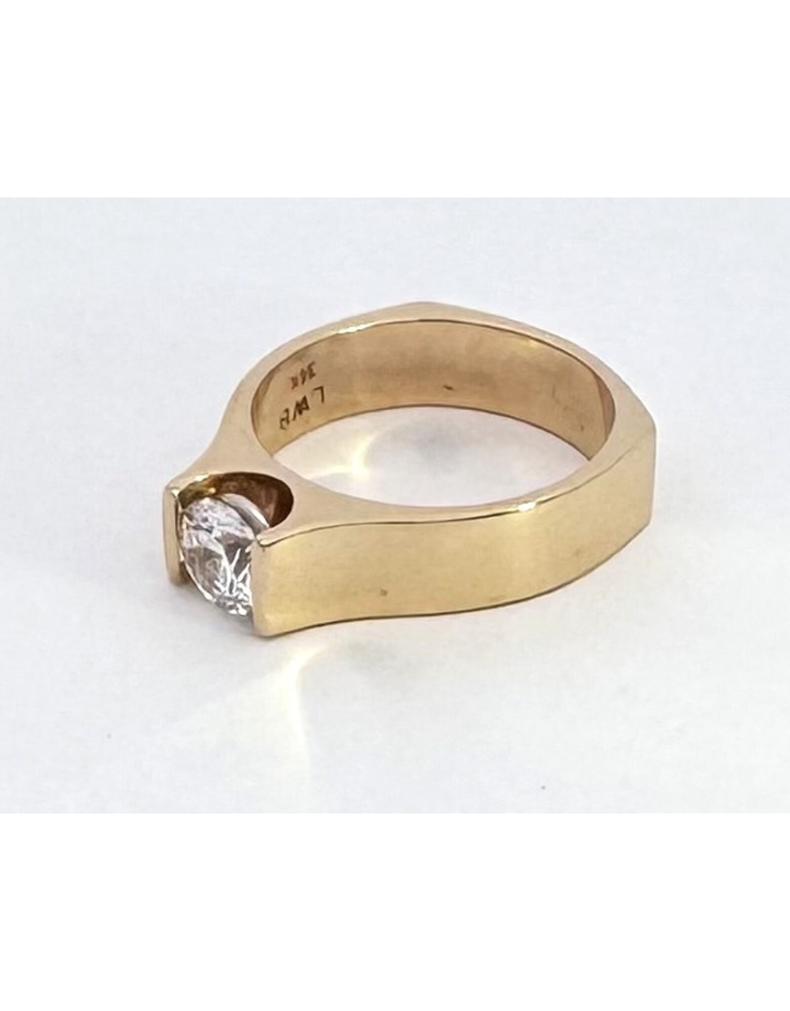 Channel Set Solitaire Semi-Mount Ring 14KY