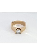 Channel Set Solitaire Semi-Mount Ring 14KY