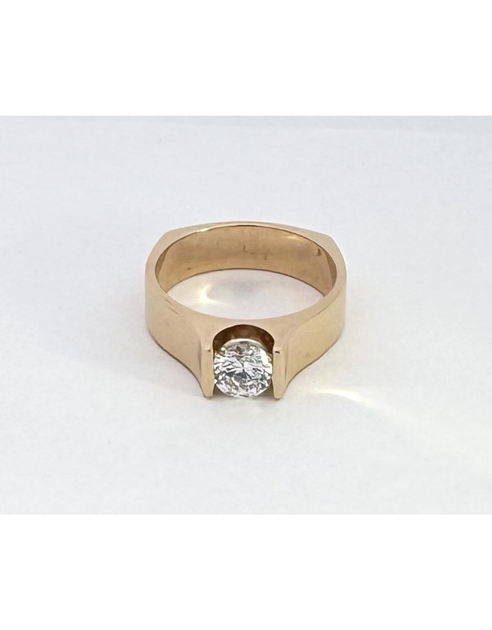 Channel Set Solitaire Semi-Mount Ring 14KY