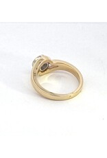 Bezel Set Solitaire Semi-Mount Ring 14KWY