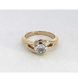 Bezel Set Solitaire Semi-Mount Ring