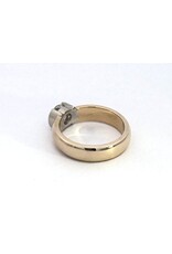 Semi-Bezel Set Solitaire Semi-Mount Ring 14KYW