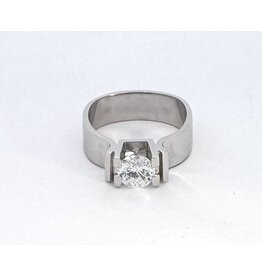 Wide Prong Solitaire Semi-Mount Ring