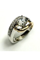Open Swirl Semi-Mount Ring 14KWY
