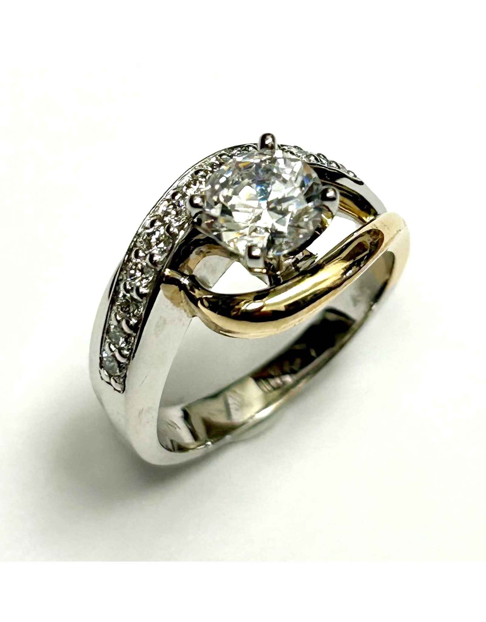 Open Swirl Semi-Mount Ring 14KWY