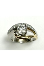 Open Swirl Semi-Mount Ring 14KWY
