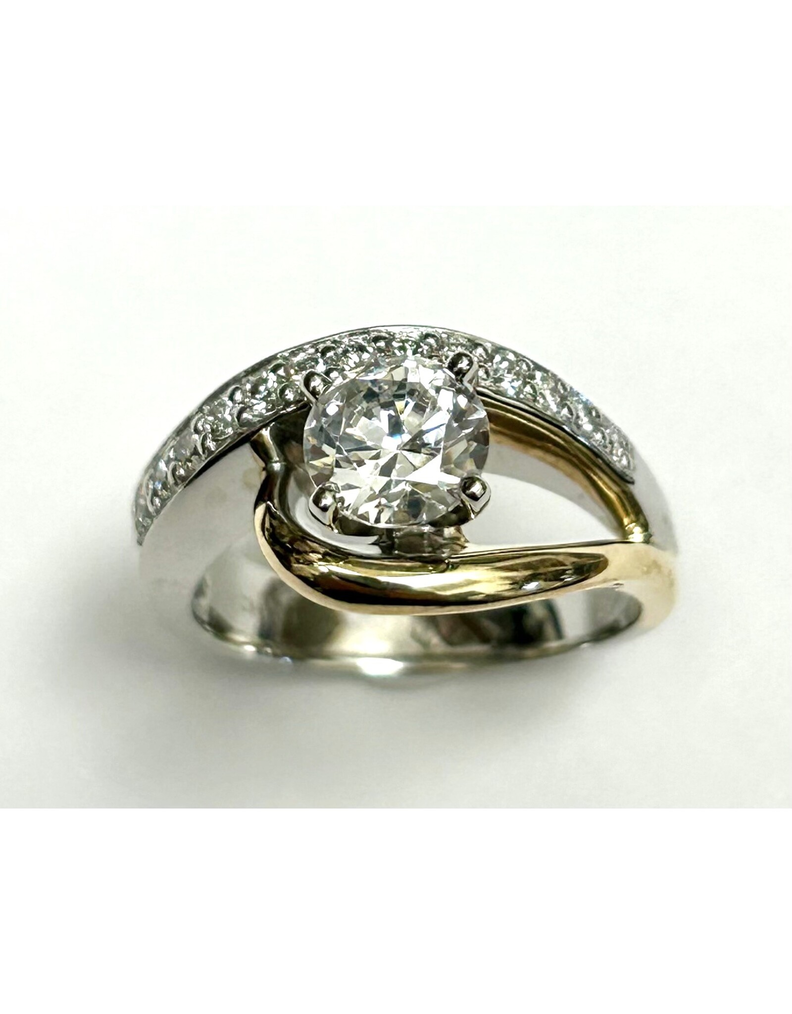 Open Swirl Semi-Mount Ring 14KWY